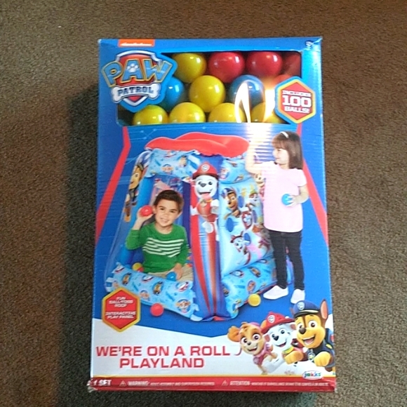 Paw Patrol Other - Paw Patrol Nickelodeon Inflatable Playland Blow Up 100 Ball Pit Tent Kids Toy
